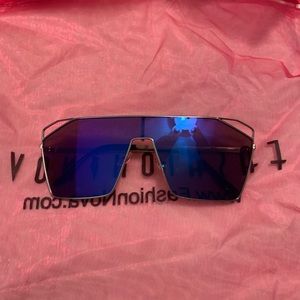 Blue/combo big sunglasses